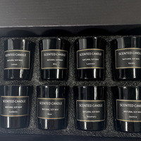 Cadeau pour homme, bougie parfumée dans un bocal en verre givré, noir et blanc, vente en gros, décoration de luxe pour la maison, parfum personnalisé, OEM, ODM, étiquette privée