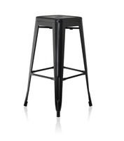 Tabouret de bar industriel moderne en métal avec finition thermolaquée, mobilier commercial pour bars et autres espaces commerciaux