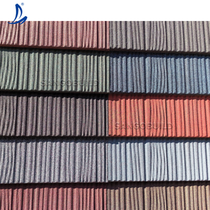 Tuiles de bonne qualité en terre cuite espagnole couleur métal pierre revêtue de tuiles en métal pour la construction - Product Image 6