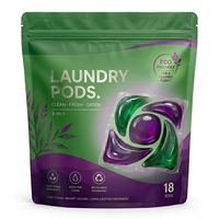 Pod Cuci Ramah Lingkungan 18-22g 5 Kompartemen Langsung dari Pabrik Warna & Aroma Sesuai Pesanan Pembersihan Mendalam Busa Rendah Bahan Alami