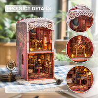 Kit de bricolage pour maison de poupée miniature, musée, suspente, artisanat en bois, métal, plastique, papier, lumière LED, puzzles 3D en bois, coffret cadeau
