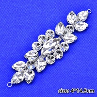 Verre clair strass Applique fleur cristal chaîne garniture strass décoratifs patchs coudre sur chaussures robe de mariée vêtement