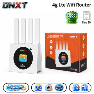 Routeur Wifi 4G LTE DNXT Cat4 2.4GHz Wifi 6 avec antenne pliable, batterie 3000mAh, modem 4G, écran LCD, Type-C, modem <span class=keywords><strong>USB</strong></span> 4G LTE pour usage domestique - Product Image 1
