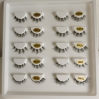 GM27 – faux-cils en poils de vison naturels individuels, à bande transparente, à faire soi-même