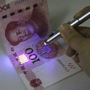 BECOL promosyon gümüş renk görünmez mürekkep kalem güvenlik gizli kalem casus işaretleyici kalem ofis için dahili UV ışık ile - Product Image 5