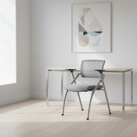 Fauteuil de bureau au design moderne en maille avec hauteur réglable, empilable et pliable, chaises de salle de réunion