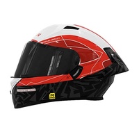 Casques de moto personnalisés avec coque en ABS, double visière, coussinets d'oreille amovibles, boucle de sécurité, mentonnière relevable, doublure intérieure en coton doux