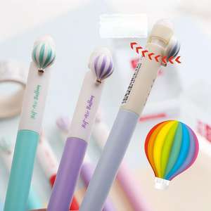 Kreativer Drehmechanismus Ballon-Design Radierbarer Blauer Gelstift Spaßiger Interaktiver Glatt Schreibender Studenten-Entwurfstift - Product Image 4