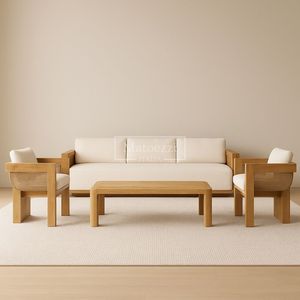 Modern Fabric Living Room Bedroom Furniture Set Eco-Friendly Upholstered <b>Sofa</b> Bed Coffee <b>Table</b> <b>Side</b> <b>Table</b> Storage Cabinet - Product Image 2