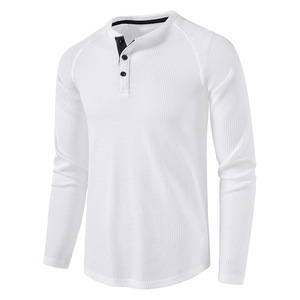 Camisetas Henley informales de <span class=keywords><strong>manga</strong></span> <span class=keywords><strong>larga</strong></span> <span class=keywords><strong>con</strong></span> <span class=keywords><strong>botones</strong></span> de alta calidad para <span class=keywords><strong>hombre</strong></span> - Product Image 2