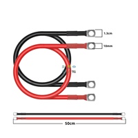 Cable de Batería de Cobre Puro de 10/16/25 mm² con Terminal de Cobre Estañado, Cable de Tierra para Conexión de Batería de Motor e Inversor