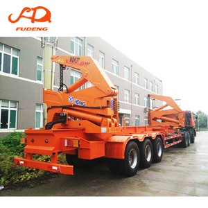 Remorque à chargement latéral pour conteneurs de 20 pieds et 40 pieds <span class=keywords><strong>avec</strong></span> grue hydraulique de levage latéral pour le transport de conteneurs maritimes - Product Image 4