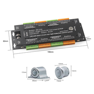 Controlador de inducción de luz de escalera anticortocircuito de 32 pasos, controlador LED con sensor de escalera, novedad - Product Image 5