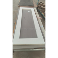 Porte intérieure en verre demi-lune façonnée sous vide, avec noyau en MDF, finition élégante et design moderne, pour hall, chambre, villa, salle de bain