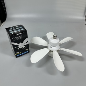 พัดลมเพดานแบบมีหลอดไฟ LED ขั้ว E27 ขนาดกะทัดรัด ปรับความเร็วได้ 3 ระดับ เหมาะสำหรับห้องขนาดเล็ก - Product Image 5