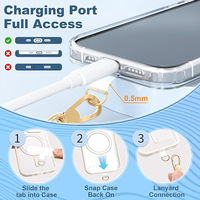 Cordon de téléphone en polyester de 6 mm avec boucle en cuir réglable et cordon tressé personnalisable pour la protection anti-perte des téléphones