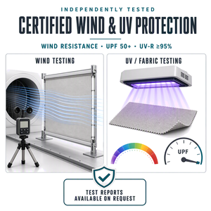 Tenda <span class=keywords><strong>a</strong></span> Rullo Motorizzata per Esterni, Resistente al Vento e all'Acqua, Schermo Privacy per Patio e Terrazza - Product Image 6