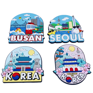 Imán de nevera de recuerdo turístico de goma de PVC suave personalizado, imanes decorativos de nevera de Corea, producto promocional para decoración del hogar - Product Image 2