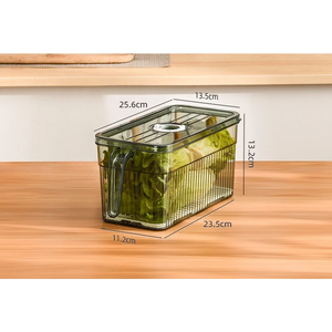 Caja de Almacenamiento Transparente para Refrigerador, Organizador de Frutas y Verduras Frescas con Temporizador, Contenedores de Almacenamiento de Alimentos, Organizador de Cocina y Despensa - Product Image 6