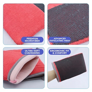 MN-S001 Gant <span class=keywords><strong>de</strong></span> lavage double face en microfibre premium pour décontamination automobile, sans rayures, pour le detailing auto - Product Image 3