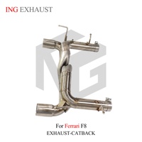 ING SUS304 Z-Pipe Straight-Through Catback pour Ferrari F8 Tributo F154 3.9T 2019+ |   Échappement de course en gros