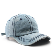 Street-Style Dad Hat Verstellbare Baseballkappe mit Schnalle Unisex Schlichte Distressed Gorras Sporthüte