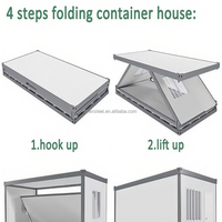 Maison conteneur pliable de type ZX de 20 pieds, maison modulaire préfabriquée mobile pour bureau et construction de campements