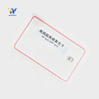 Carte intelligente transparente en PVC T5577 double fréquence, étanche et résistante aux intempéries, 125 kHz 13,56 MHz NFC pour paiement de membres et utilisation hôtelière