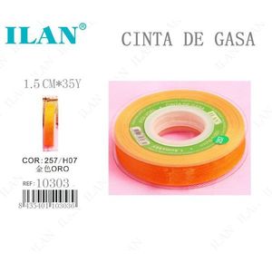 Nastro in Gasa Dorato da 1,5 cm, 35 Iarde, per Artigianato - Product Image 3