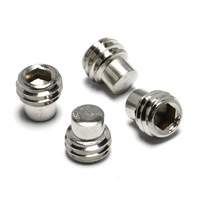 Vis de réglage hexagonales à pointe SS304 de taille précise, fournisseur chinois, M3.5-M8, passivées, pour fixation de quincaillerie, goupilles de serrage et verrous