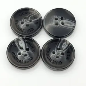 Wholesale production of European standard plastic round exquisite buttons 4 hole plastic button for jacket coat