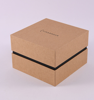 Coffret cosmétique de luxe recyclé fait main avec gaufrage et pelliculage mat, boîte robuste en carton avec couvercle et base