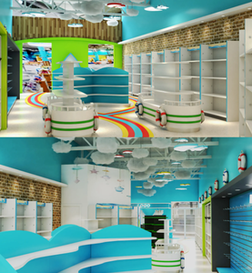 Magasin de bonbons Conception 3d Aménagement de meubles Magasin de bonbons personnalisé Aménagement intérieur pour comptoir de bar à desserts avec bar à crème glacée - Product Image 3