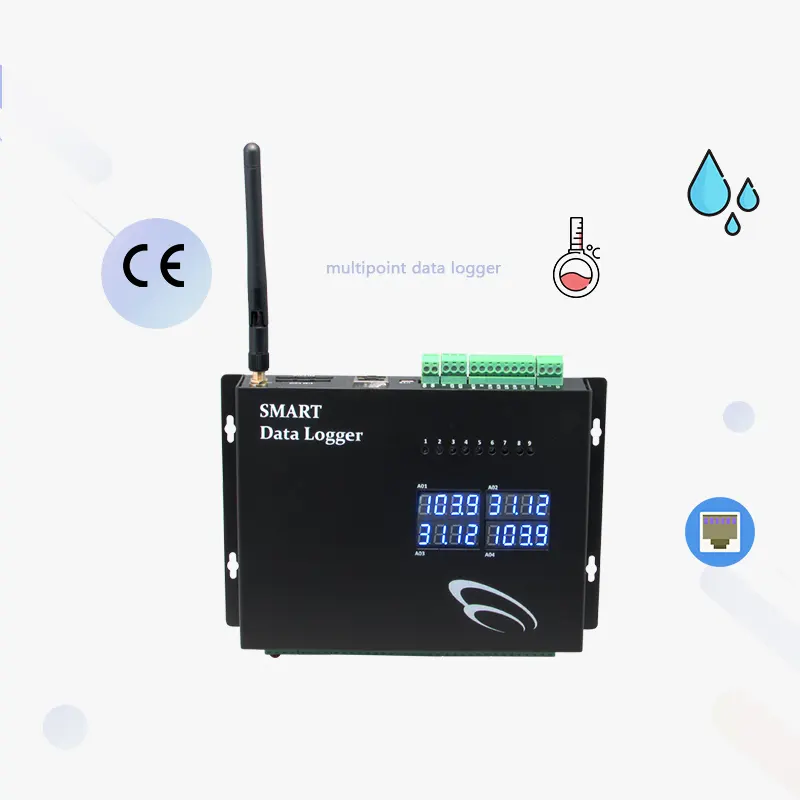 Ethernet đa điểm dữ liệu logger trực tuyến năng lượng Meter Máy đo gió cảm biến tốc độ gió gió tốc độ màn hình