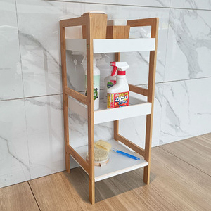 Etagere de rangement en <span class=keywords><strong>bois</strong></span> de marque privée, étagères de salle de bain, support de <span class=keywords><strong>douche</strong></span>, Caddy réglable, étagères de salle de bain en bambou à 3 niveaux - Product Image 4