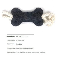 Jouet en feutre écologique Liangkeshu pour chien, en forme d'os, motif uni, pour mâcher, nettoyer les dents, pour chiot, 325 mm
