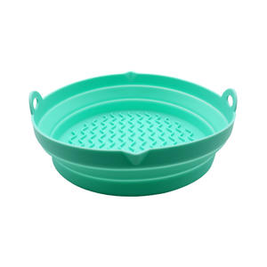 Moule à gâteau en silicone pliable pour la maison, panier rond en silicone réutilisable, ensemble de doublures pour friteuse à air, accessoires pour four - Product Image 5