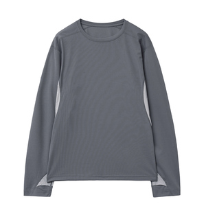 Camiseta Deportiva Healy Slim Fit para Hombre, Cuello Redondo, Poliéster Elástico, Color Gris, para Otoño, Corte Automatizado - Product Image 2
