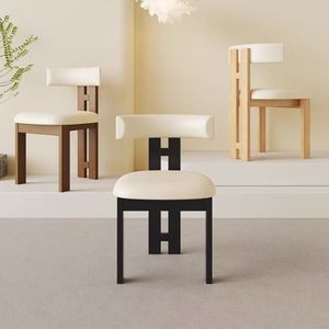 <span class=keywords><strong>Chaise</strong></span> de Salle à Manger en Bois Massif Rembourrée de Style Scandinave <span class=keywords><strong>Moderne</strong></span> pour Visiteur, <span class=keywords><strong>Chaise</strong></span> de Restaurant Design Nordique en Cuir - Product Image 4