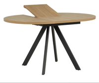 Ensemble de table à manger ovale moderne extensible et personnalisable avec pieds en métal