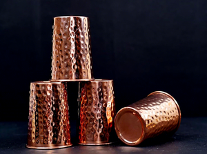 Premium Copper Hammered <b>Water</b> Dispenser 6.5 Liter <b>Water</b> Storage Tank with Tap Four Copper Drinking <b>Glasses</b> and Stand - Product Image 3