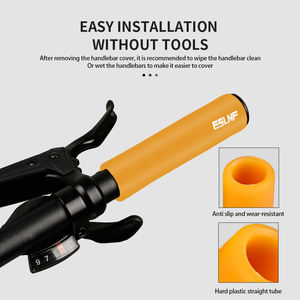 Poignées ergonomiques de guidon de vélo de couleur personnalisée en gros, universelles, souples, en caoutchouc, en silicone - Product Image 6