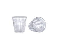 Gelas Anggur Plastik PS Tanpa Tangkai 250ml Anti Pecah 8.5oz, Dapat Digunakan Kembali, Sembilan Sudut, untuk Pesta