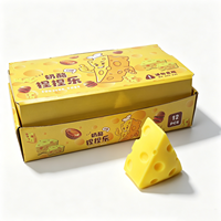 Jouet sensoriel anti-stress et de compression en forme de morceaux de fromage moelleux transfrontalier