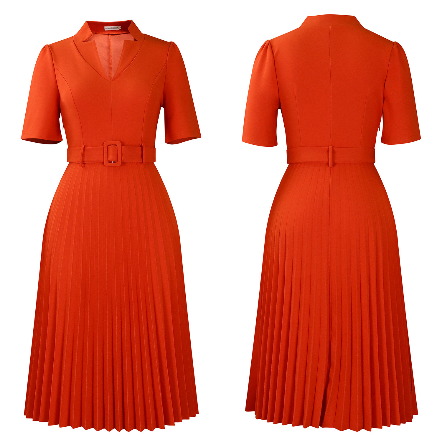 New Women Summer Pleated Dress V-neck Short Sleeve Elegant A-line Dress High Waist Solid Office Lady Maxi Dress| Alibaba.com New Women Summer Pleated Dress V-neck Short Sleeve Elegant A-line Dress High Waist Solid Office Lady Maxi Dress| Alibaba.com