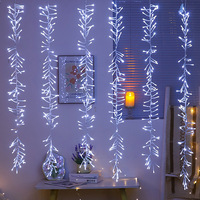 Personnalisé 3x1m 3x3m Cluster LED Rideau de Fée Cascade Guirlande Lumineuse Pétard Effet Scintillant pour Fenêtre de Noël en Plein Air