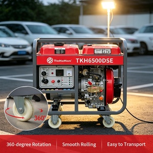 Generador Diésel Convencional TKH6500DSE de 5KW, Marco Abierto, 21.74A, 3000 RPM, Refrigerado por Aire, 230V, Arranque Eléctrico con Polea - Product Image 6