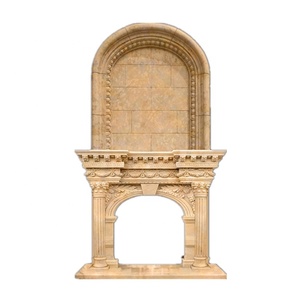 Chimenea de mármol tallada de China, chimenea de piedra de doble capa, instalación independiente envolvente para hoteles, <span class=keywords><strong>chimeneas</strong></span> de madera - Product Image 4