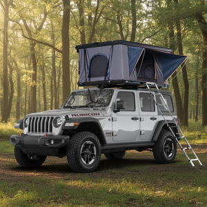 خيمة سقف خارجية من الألومنيوم سريعة الفتح تلقائيًا للتخييم على سقف السيارات وسيارات الدفع الرباعي مصنوعة من القماش وسبائك الألومنيوم - Product Image 1