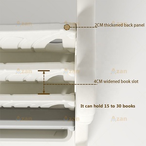 Meubles de chambre d'enfant, étagère à livres et jouets pour tout-petits, bibliothèque à 4 niveaux pour coin lecture des enfants avec bacs de <span class=keywords><strong>rangement</strong></span> - Product Image 6